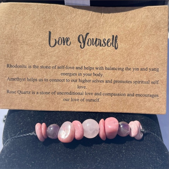BOGO FREE Love Yourself Natural Stone Bracelet 🥰❤️ - Picture 3 of 3